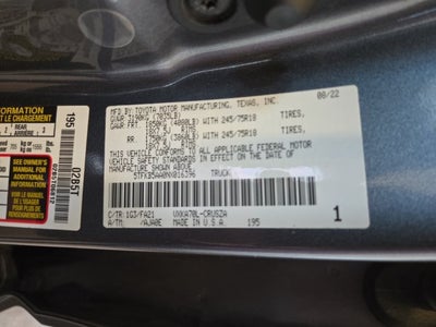2022 Toyota Tundra 2WD SR